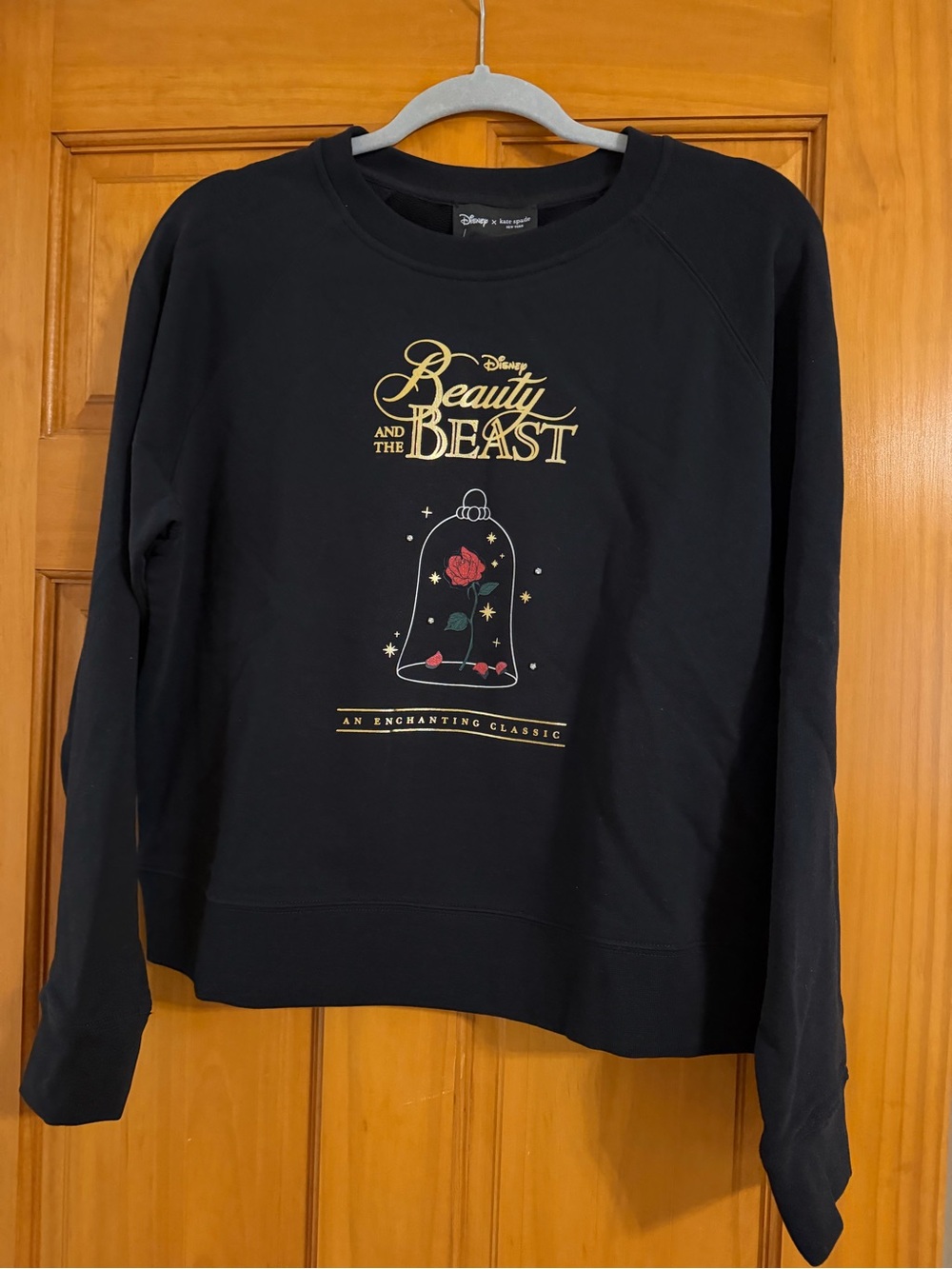 NWT Kate Spade Beauty and the Beast Black Graphic Sweatshirt